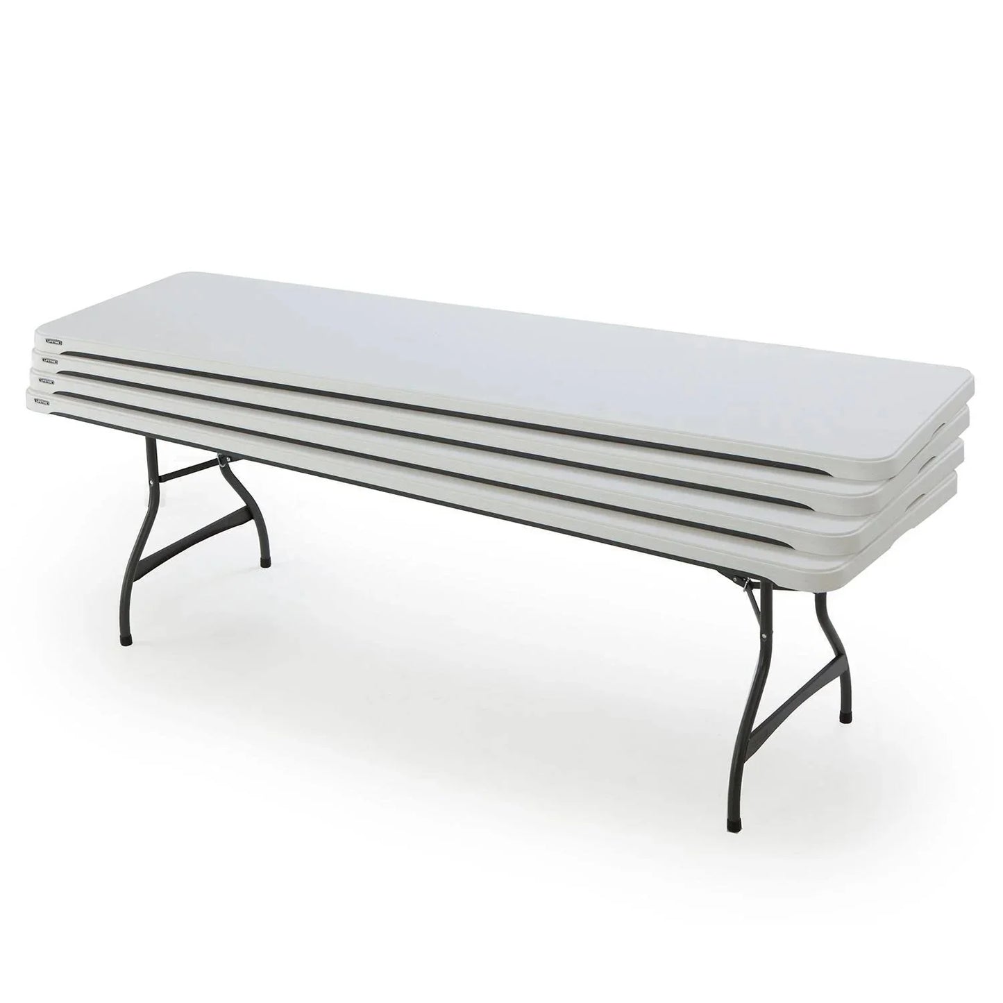 Lifetime 4-Pack Commercial Stackable Folding Table 8 Feet - White (80344)