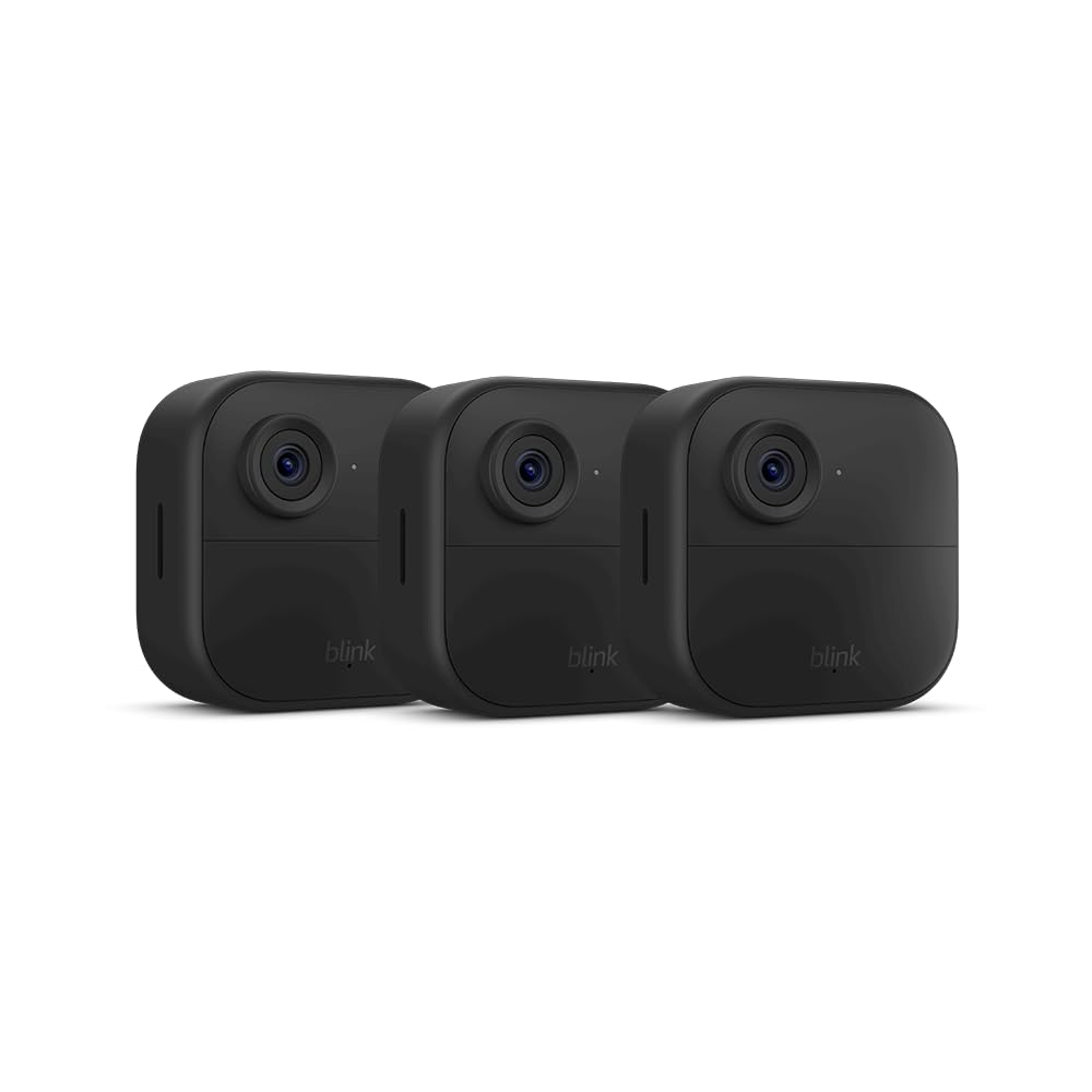 Blink Outdoor 4 Smart Security Camera (4th Gen) – Wire-Free, 1080p HD, 2-Year Battery, Night Vision, Alexa Compatible, 3-Pack(Default Title)