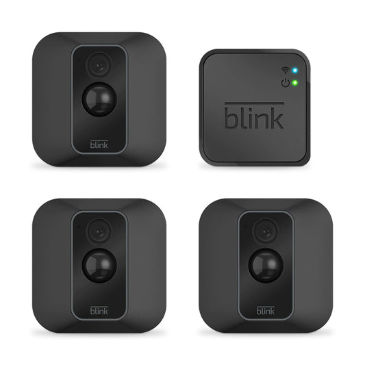 Blink XT2 Smart Security Camera System, 3-Pack, Indoor/Outdoor, 2-Year Battery, 1080p HD, Two-Way Audio, Alexa Compatible, Free Cloud Storage(Default Title)