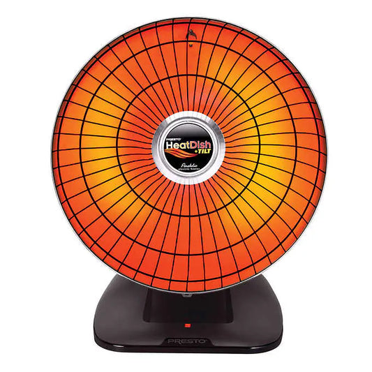 Presto HeatDish Plus Tilt Parabolic Heater, Energy-Efficient, Adjustable Tilt, 1000W(Default Title)