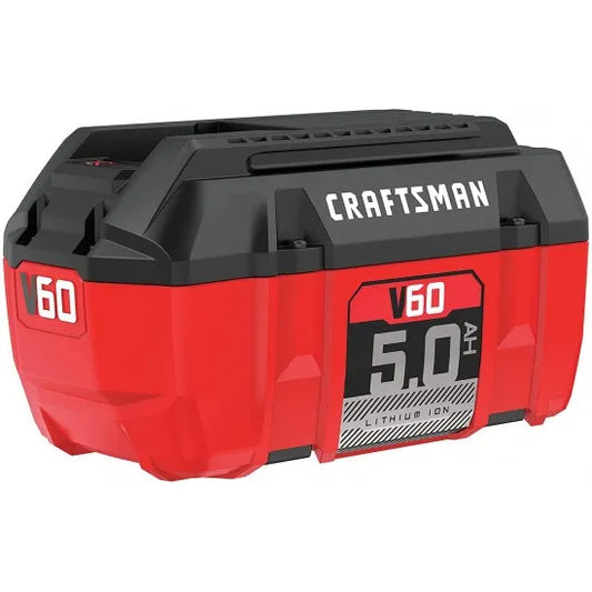 CRAFTSMAN V60 5.0Ah Lithium Ion Battery with LED Indicator, No Memory Effect, 4-Year Warranty(Default Title)