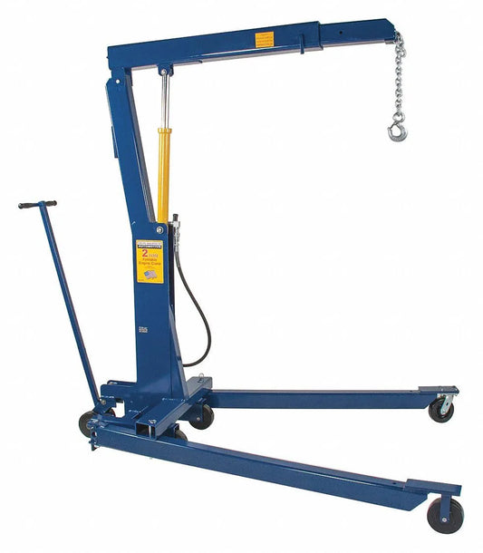 Hein-Werner 2 Ton Foldable Engine Crane HW93809, USA Made, Hydraulic Hand Pump, Swivel Boom, Easy Storage  Transport