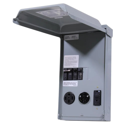 Weatherproof RV Power Panel – 50 Amp  30 Amp Receptacles, 20 Amp GFCI, NEMA 3R Enclosure(Default Title)