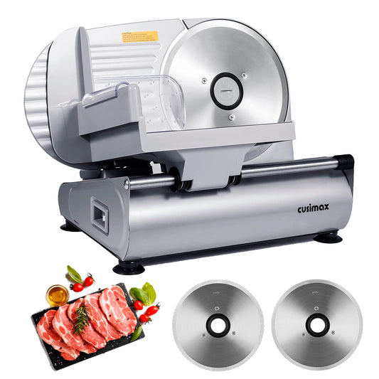 CUSIMAX Electric Deli Food Slicer with Two Stainless Steel Blades(Default Title)