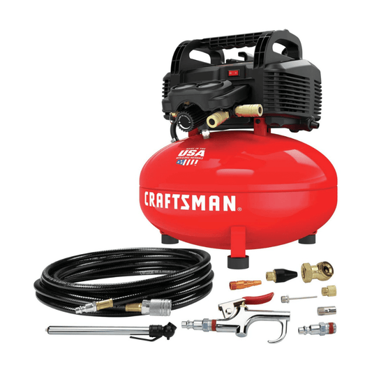 Craftsman 6 Gallon Pancake Air Compressor, Oil-Free, 150 PSI, Portable with Accessory Kit(Default Title)