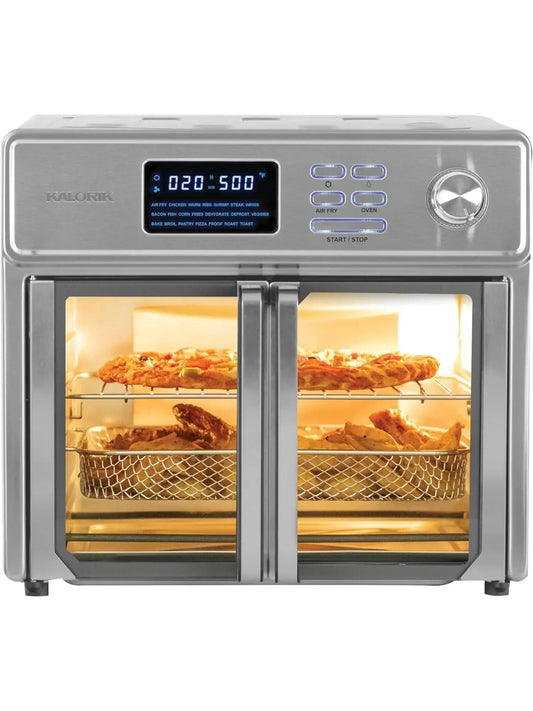 Kalorik MAXX® Digital Air Fryer Oven, 26 Quart, 10-in-1 Countertop Toaster Oven  Air Fryer Combo-21 Presets up to 500 degrees, Includes 9 Accessories  Cookbook