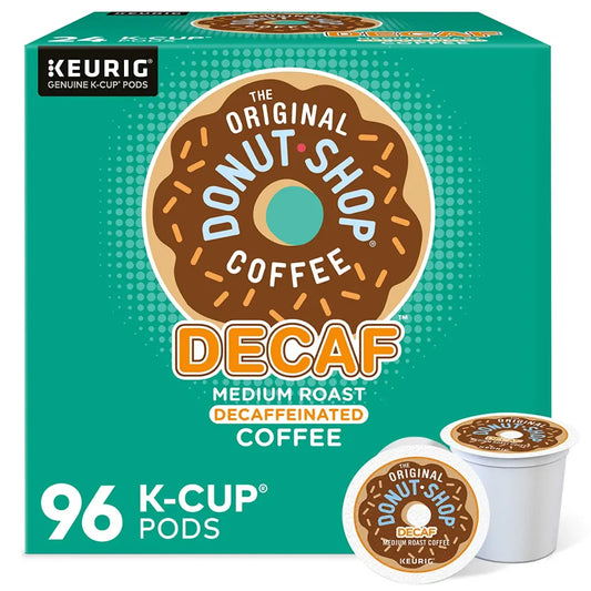 The Original Donut Shop Decaf Medium Roast K-Cup Pods, 96 Count – Compatible with Keurig, Kosher Certified, Recyclable(Default Title)