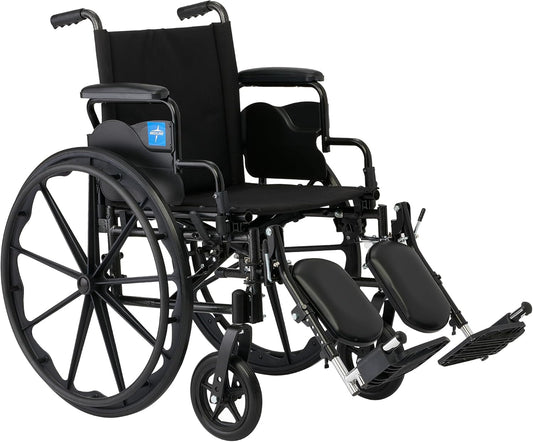 Lightweight Wheelchair for Adults With Swing-Back, Desk-Length Arms, Elevating Leg Rests; 18W" x 16"D Seat(16)