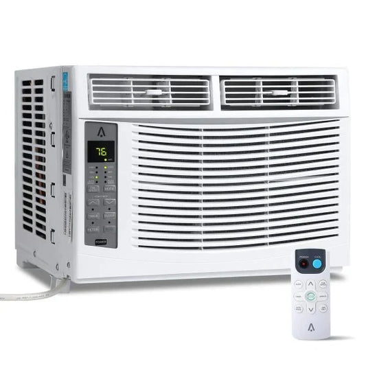 Window air conditioner with reusable filter and controls, 6000 BTU, 115 V~, suitable for rooms up to 250 square feet