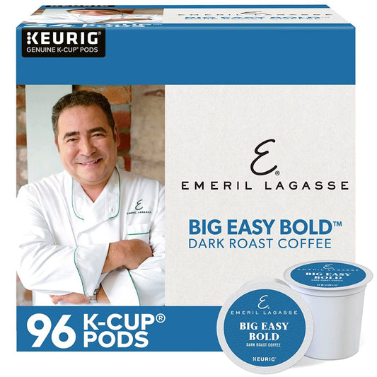 Emeril Big Easy Bold Dark Roast Coffee Pods, 96 Count, Single-Serve Keurig K-Cup, Recyclable(Default Title)