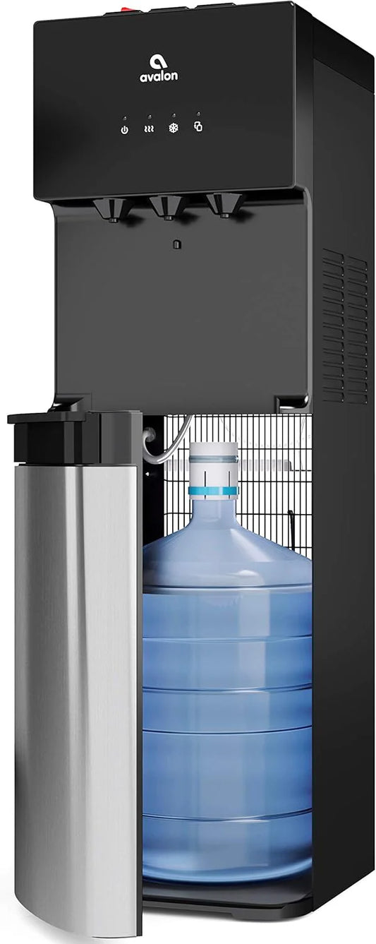 Avalon Bottom Loading Water Cooler Water Dispenser with BioGuard- 3 Temperature Settings - Hot, Cold  Room Water, Durable Stainless Steel Construction, Anti-Microbial Coating- UL Listed(Bottled)