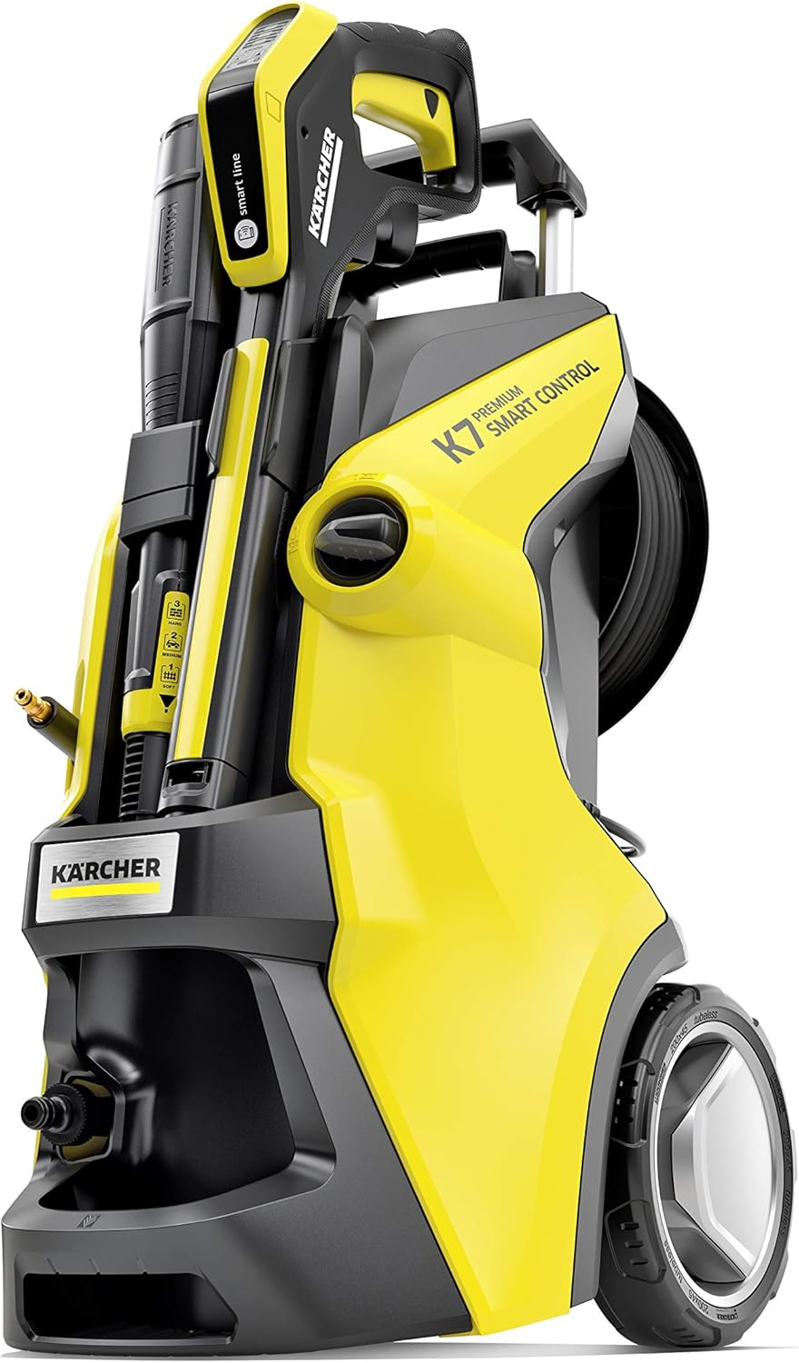 Krcher hogedrukreiniger K 7 Premium Power Home, druk: 180 bar, debiet: 600 l/h, oppervlaktecapaciteit: 60 m/h, vermogen: 3.000 W, slanghaspel, met pistool, vuilvreter, spuitlans(Smart Control/Single)