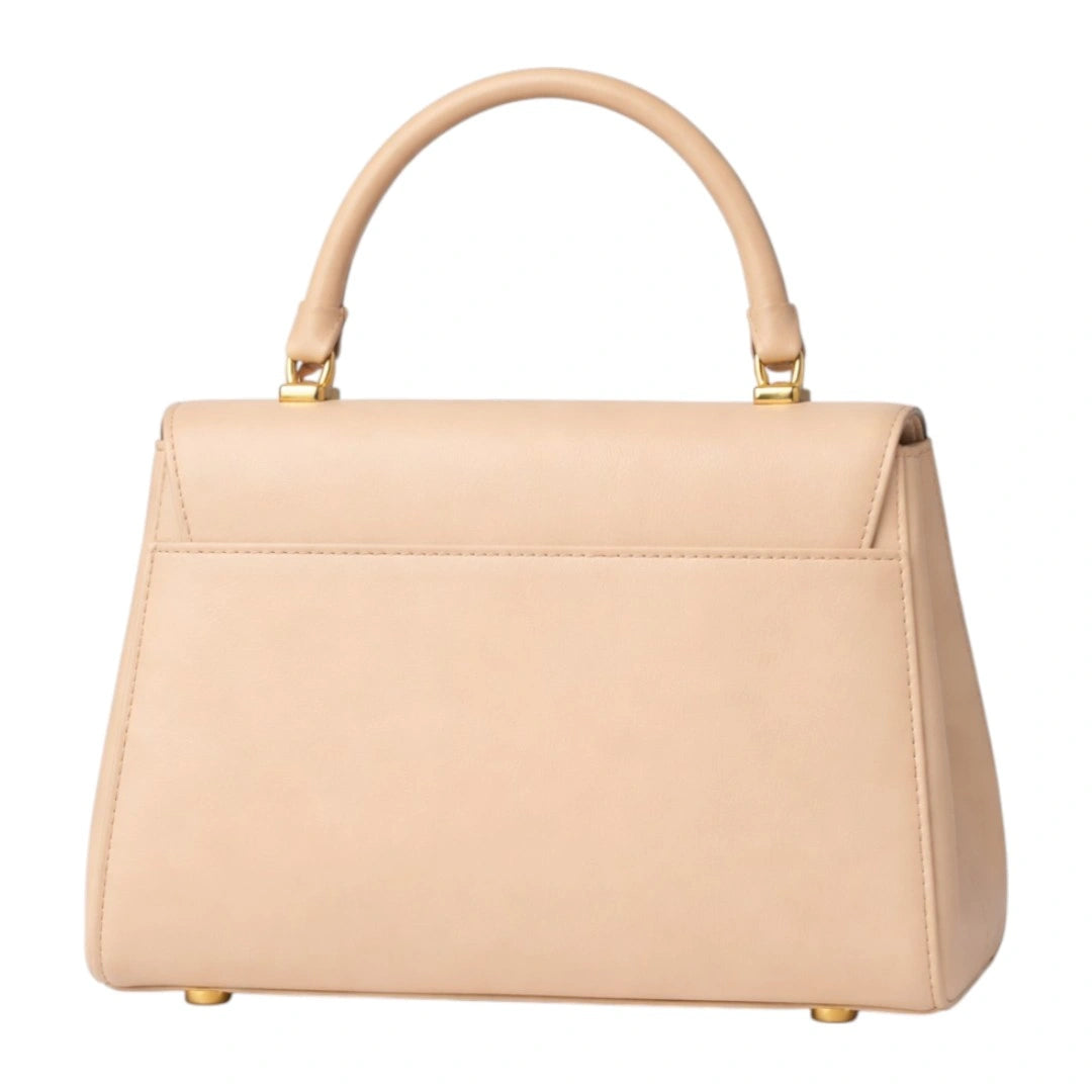 Fumir Elegant Beige Braided Handle Women Handbag
