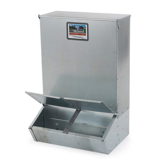 Brower 2 Door Hog Supplement Feeder, 3.7 Bushels, Weather-Resistant, Alloy Steel, Feeds 8 Hogs(Default Title)