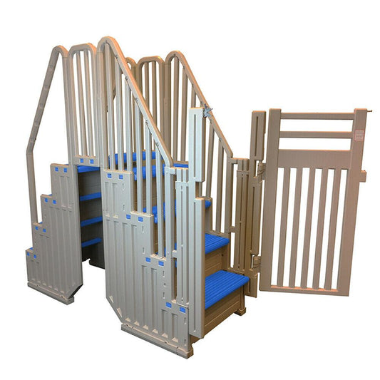 Confer Plastics Above Ground Pool System, Warm Gray, with Blue Steps  Closure(Default Title)