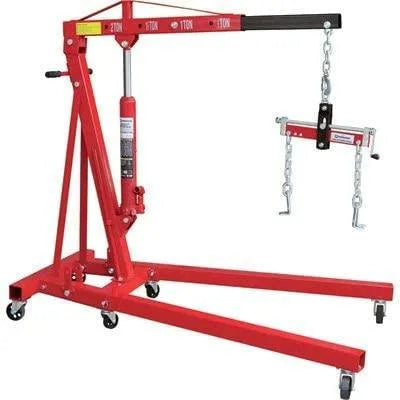 Strongway Hydraulic Engine Hoist with Load Leveler – 2-Ton Capacity, 1in.-82 5/8in. Lift Range(Default Title)