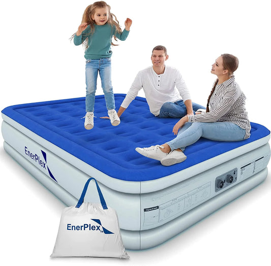 EnerPlex Air Mattress with Built-in Pump - Double Height Inflatable Mattress for Camping, Home  Portable Travel - Queen, 13 Inch(Twin/13 in)
