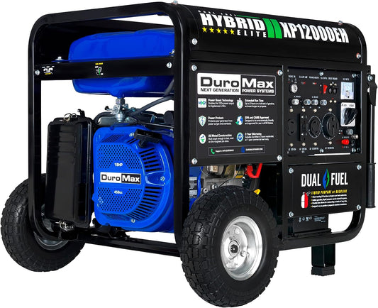 DuroMax XP12000EH Dual Fuel Generator – 12,000W Gas/Propane, 457cc 4-Stroke Engine, EPA/CARB Compliant(Default Title)