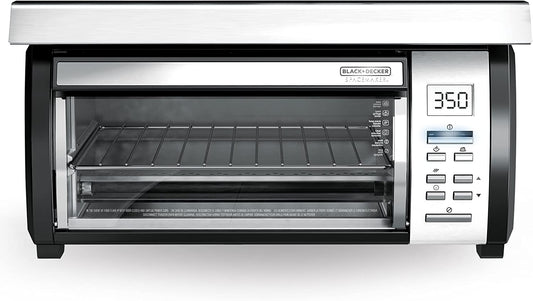 BLACK+DECKER Spacemaker Under-Counter Toaster Oven, Black/Stainless Steel, TROS1000D