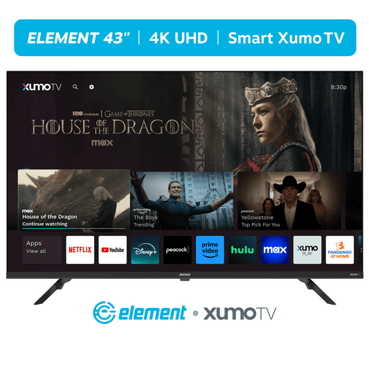 Element 43′′ 4K UHD Xumo Smart TV with HDR  Dolby Vision, 120Hz Refresh Rate(Default Title)