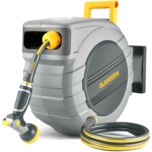 GLAHODEN Retractable Garden Hose Reel 5/8 in x 100 ft(Default Title)