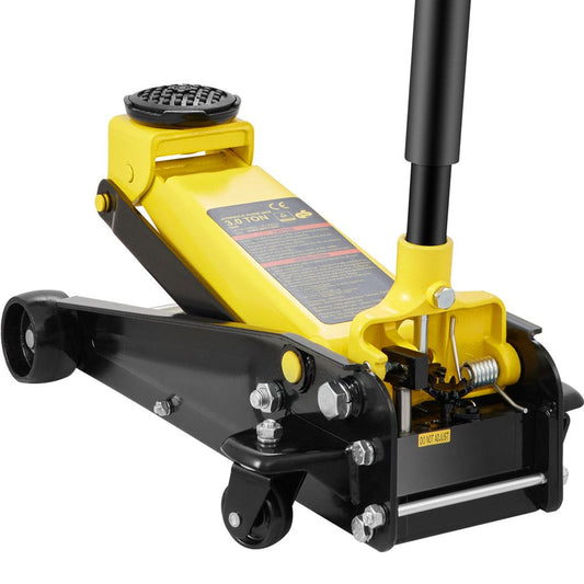 VEVOR 3 Ton Low Profile Floor Jack, Steel Hydraulic Pump, Wide Lift Range, Durable  Easy Operation(Default Title)