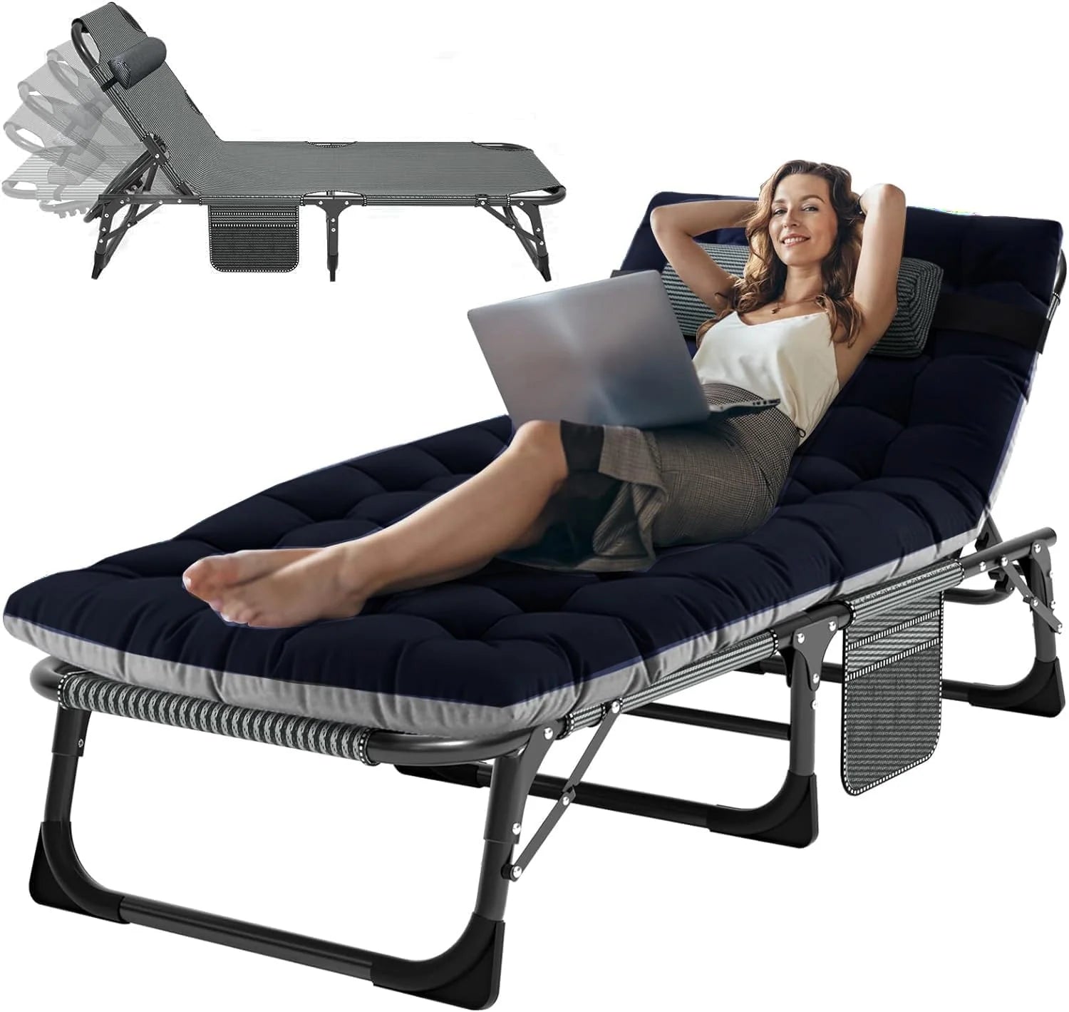 ABORON Folding Camping Cots for Adults with Mattress Carrying Bag(Default Title)
