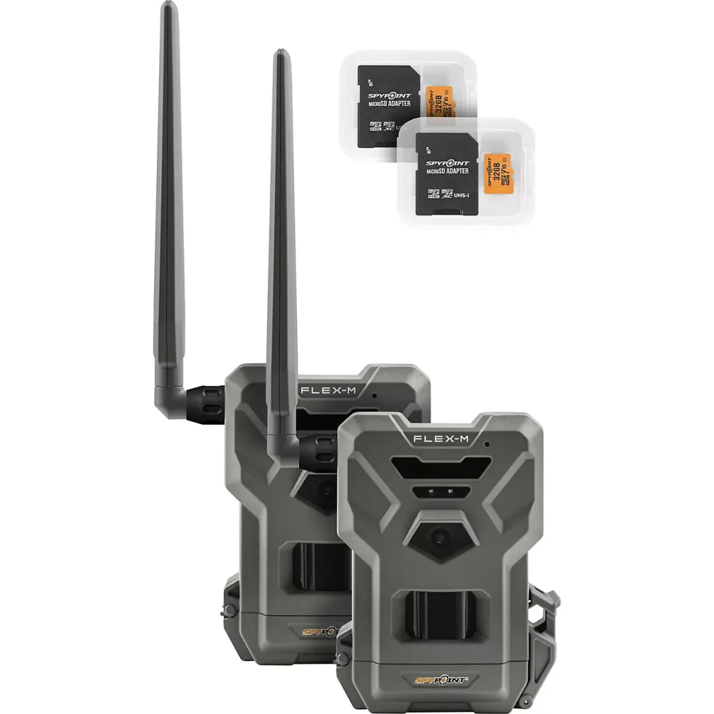 SpyPoint Flex-M Trail Camera Twin Pack, 28MP, 0.4s Trigger, Infrared Flash, SD Cards Included(Default Title)