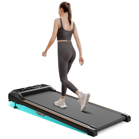 CoolHut Walking Pad, Under Desk Treadmill, 4-in-1 Home/Office Treadmill, No Installation, Low Noise, LED Display, 265 lb. Capacity with Remote Control(Default Title)