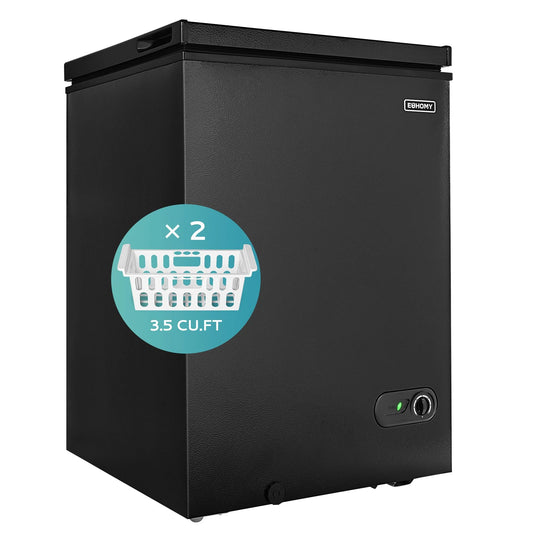 EUHOMY 3.5 Cu.Ft Chest Freezer with Removable Basket(Default Title)