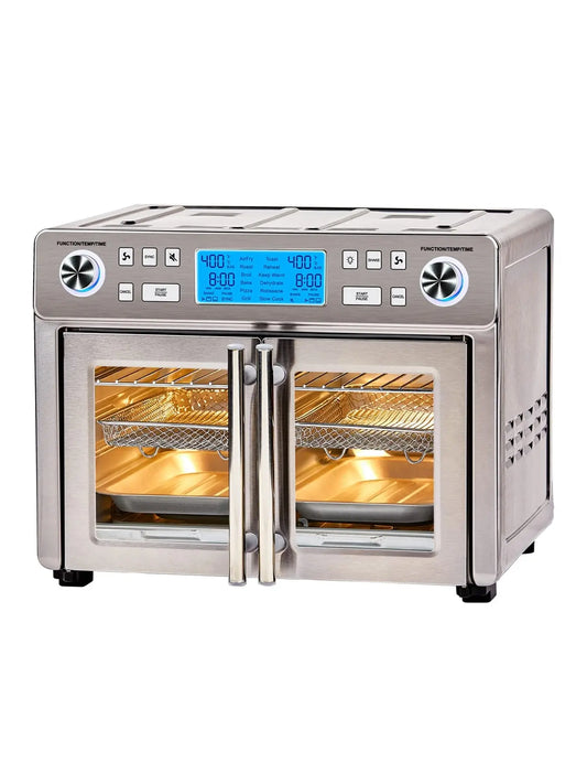 Emeril Lagasse Dual Zone 360 Air Fryer Oven Combo with French Door, 25 QT Extra Large Family Size Meals to Cook Two Foods in Two Different Ways at The Same Time, Up to 60% Faster from Frozen to Finish(Default Title)