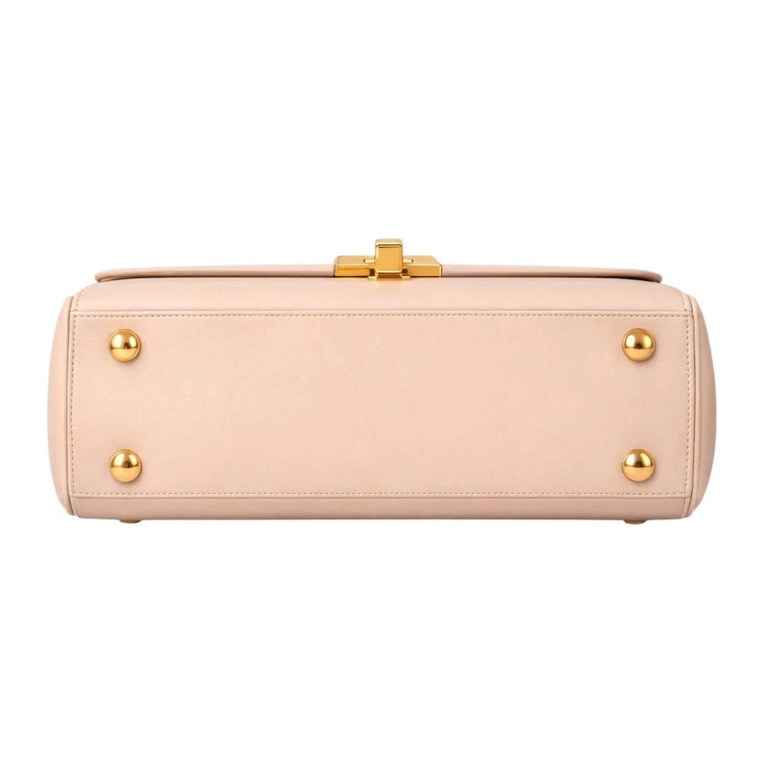 Fumir Elegant Beige Braided Handle Women Handbag
