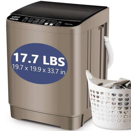 Portable Washing Machine, 17.7 Lbs Capacity, Full Automatic, Coffee Gold, Compact for Apartments(Default Title)