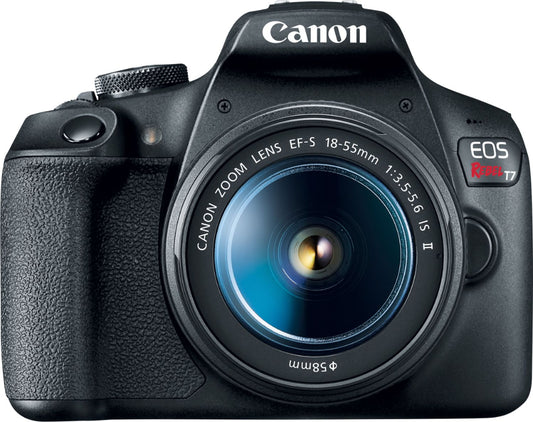 Canon – EOS Rebel T7 DSLR Video Camera with 18-55mm Lens – Black(2 Lens Kit)