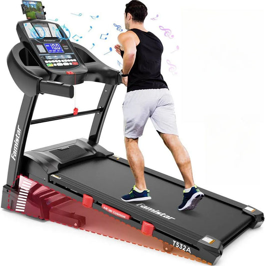 Famistar Folding Treadmill for Home with 15 Levels Auto Incline, 300LB Capcity, 10MPH Fast Speed Controls  sgtnighsdesigns