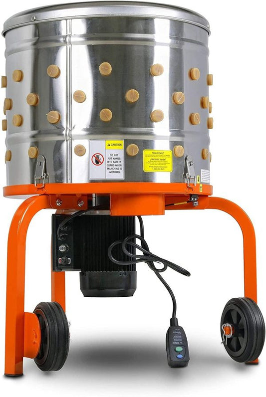 SuperHandy Electric Chicken Plucker, 1HP 280RPM, Stainless Steel, 92 Fingers, 20′′ Drum, Heavy Duty Poultry De-Feathering Machine(Default Title)