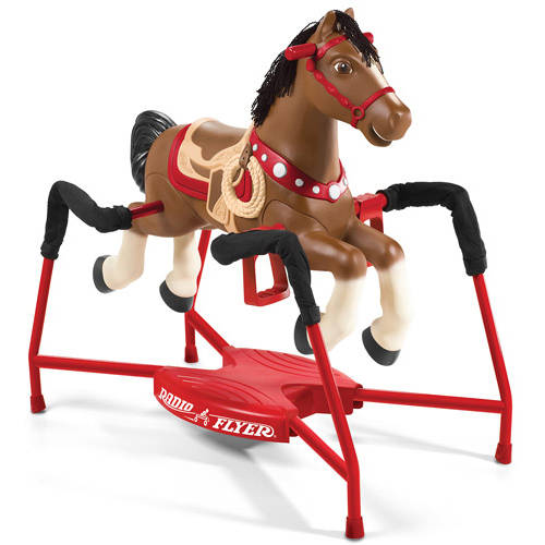 Radio Flyer Blaze Interactive Spring Horse Ride-On Toy with Sounds  Accessories, Ages 2-6, 60 lbs Capacity(Default Title)