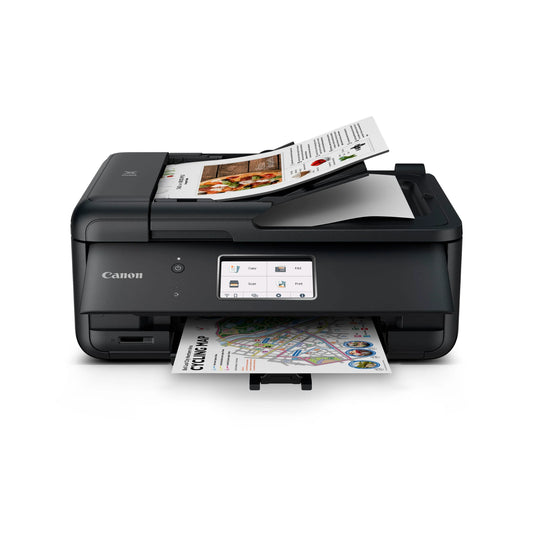 Canon PIXMA TR8620a - All-in-One Printer Home Office|Copier|Scanner|Fax|Auto Document Feeder | Photo, Document | Airprint (R), Android, Black, Works with Alexa(Printer)