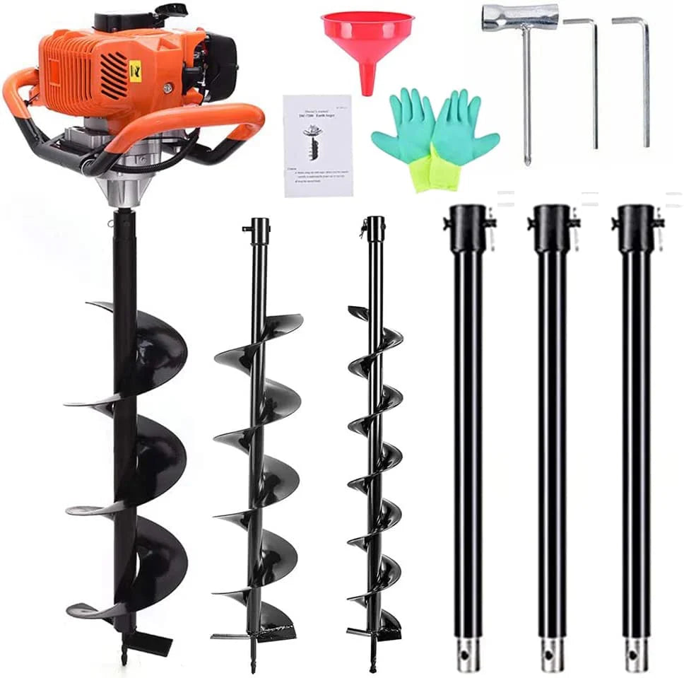 PRIJESSE Gas Powered Post Hole Digger Earth Auger Drill(Default Title)