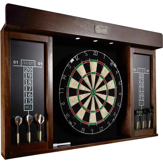 Barrington 40′′ Dartboard Cabinet with LED Lights, Self-Healing Board, Includes 6 Darts  Scoreboards(Default Title)