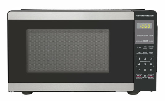 Hamilton Beach 0.9 Cu Ft 900W Stainless Steel Countertop Microwave Oven(Default Title)