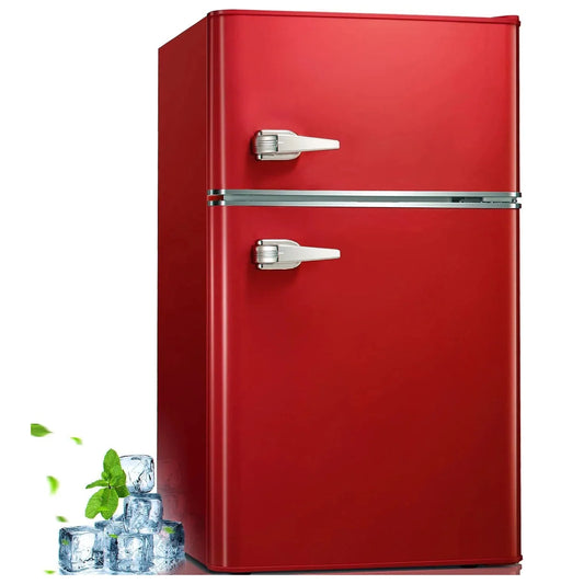 Compact Mini Refrigerator with Freezer, Thermostat Control, Energy Efficient, Double Door, Large Capacity(Default Title)