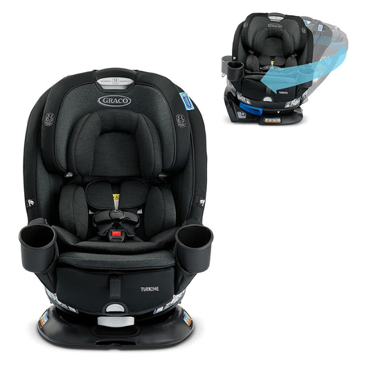 Graco Turn2Me 3-in-1 Convertible Car Seat, Rotating, Rear  Forward-Facing, Highback Booster, SnugLock, Cambridge(Default Title)