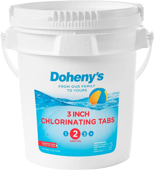 Doheny’s 3-Inch Stabilized Chlorine Tablets, 50lb – Long Lasting, Slow Dissolving Pool Sanitizer(Default Title)