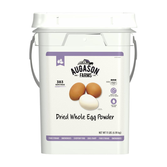 Augason Farms Dried Whole Egg Powder Emergency Food Supply 11 Pound 4-Gallon Pail 383 Servings(Default Title)