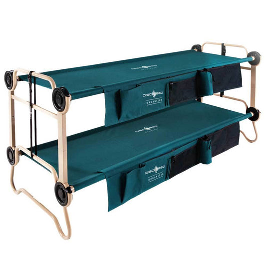Disc-O-Bed Large Cam-O-Bunk Double Cot with Storage Organizers, Green(Default Title)