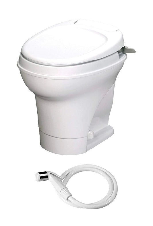 Aqua-Magic V RV Toilet Hand Flush with Hand Sprayer / High Profile / White – Thetford 31675(Default Title)