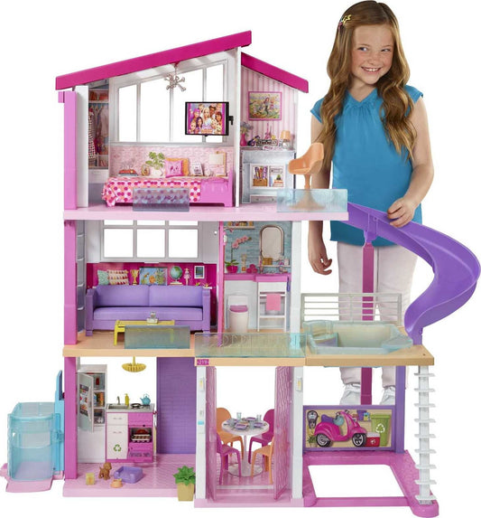 Barbie DreamHouse Dollhouse with Elevator, Pool, Lights  70+ Accessories – 3-Story Playset(Default Title)