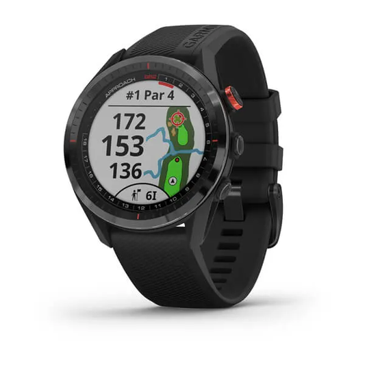 Garmin: GPS Golf Watch - Approach® S62(Black Ceramic Bezel with Black Silicone Band)
