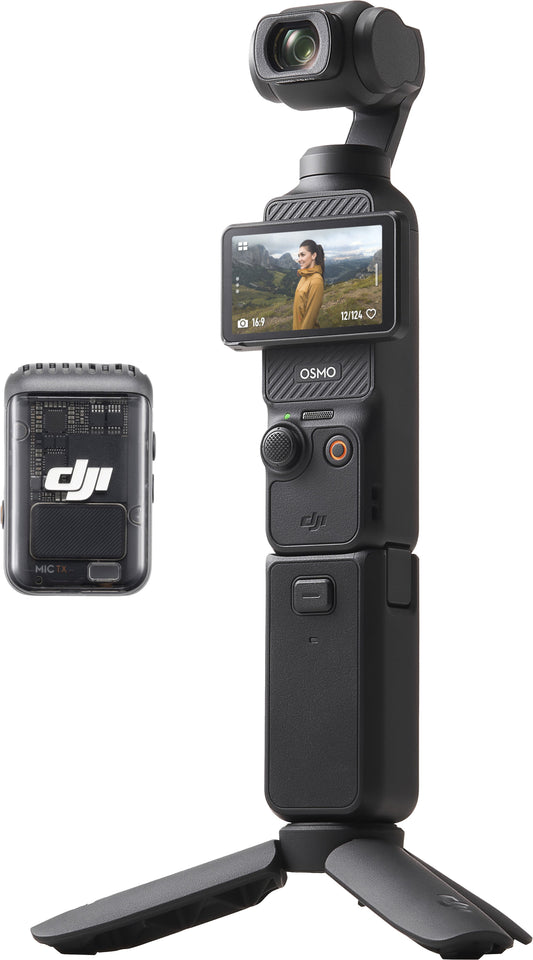 DJI – Osmo Pocket 3 Creator Combo 3-Axis Stabilized 4K Handheld Camera with Rotatable Touchscreen – Gray(Default Title)